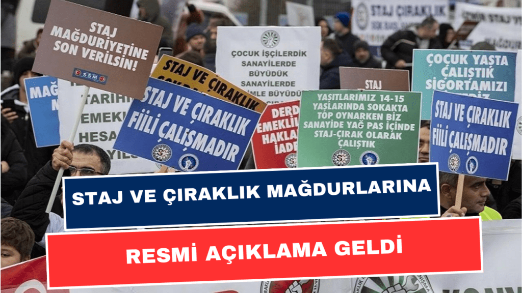 Staj ve Çıraklık Sigortası Mağdurlarına Müjdeli Açıklama! Hükümetten Çözüm Hamlesi